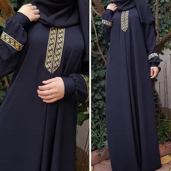 Ženy Plus Veľkosť Tlače Abaya Jilbab Moslimských Maxi Šaty Bežné Kaftan Dlhé Šaty islamské oblečenie kaftane marocain abaya turecko