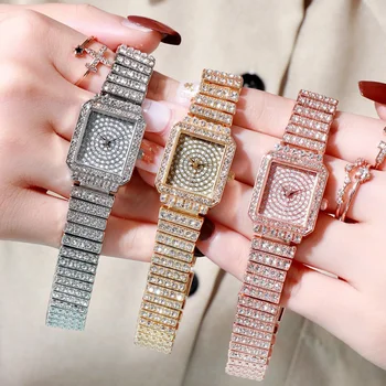Ženy Pozerať Žene 2020 Luxusné Značky Gold Hodiny Lady Náramkové Hodinky Crystal Ženy Dámy Quartz Hodinky Módne dámske Náramkové hodinky