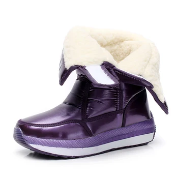 Ženy snehu topánky móda háku&slučky nepremokavé non-slip zimné topánky na platforme hrubé oblečenie pre ženy zimné topánky