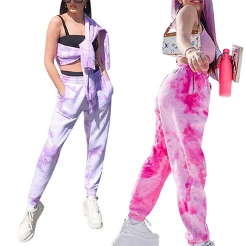 Ženy tie-dye Nohavice, Tepláky Capris oblečenie pre voľný čas Príležitostné Cvičenie Tanečná Show Hip Hop Nohavice Nohavice 2020 Trend Dropshipping