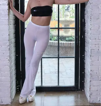 Ženy to Super Sexy Čiastočne priehľadné Obličkového Nohavice Elastické Strecthy Slim Fit Legíny Transparentné Skinny Nohavice
