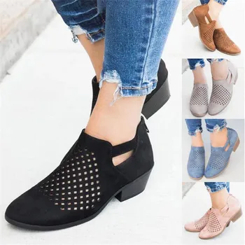 Ženy Topánky 2019 Jar Duté Z Kožené Členkové Topánky Pre Ženy Zips Bežné Ženy Topánky Botines Mujer