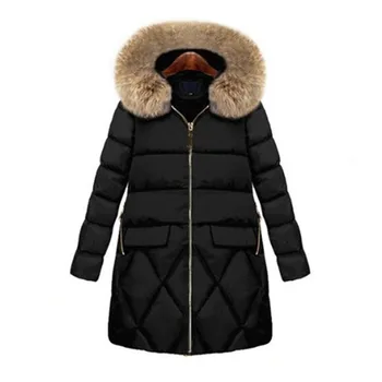 Ženy v Zime Teplý Kabát Žena Jeseň Kapucňou Bavlna Kožušiny Plus Veľkosť Základné Bunda vrchné oblečenie Slim Dlho Dámy chaqueta
