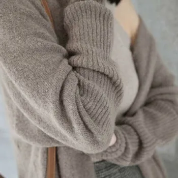 Ženy Zime Teplé Pletené Sveter Dlhý Sveter Úsek Kabát Vrchné Oblečenie Dámske Zimné Kabáty 2020 Módne Sveter Ženy Vytiahnuť Femme