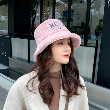 ženy, zimné nové udržať v teple fedora klobúk dievča Jahňacie list rybár spp kórejský Plyšové zahustiť vedierko hat Coldproof plstený klobúk