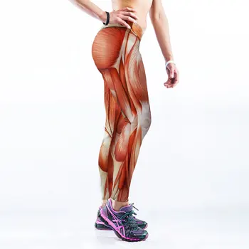 Ženy, Športové Kulturistike Leginy Nohavice Cvičenie 3D Svalov Tlač Capris Sexy Fitness Legíny Chudá Mallas Mujer Deportivas