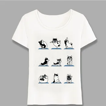 Žiadne Zlé Husky Cvičenie Tričko Ženy t-shirt Lady Fashion T-Shirt Zábavné Psa Dizajn Bežné Ženské Topy Dievča Krásne Tees Harajuku