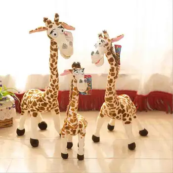 Žirafa hračky krásne stojaci plyšový veľký žirafa bábika darček k narodeninám