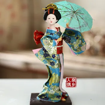 Živica Trofej Japonský Geisha Bábiky Domáce Dekorácie Na Sklade Kimono Bábika Ľudských Žena Hodváb Muž Model Narodeniny Darček Pre Dievča