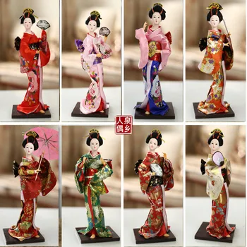 Živica Trofej Japonský Geisha Bábiky Domáce Dekorácie Na Sklade Kimono Bábika Ľudských Žena Hodváb Muž Model Narodeniny Darček Pre Dievča