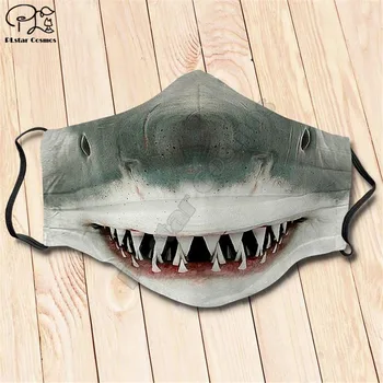Žralok pes, mačka 3D vytlačené masky Halloween party masky Unisex Dospelých dieťa veľkosť Zábavné hranie rolí masky vtipné masky