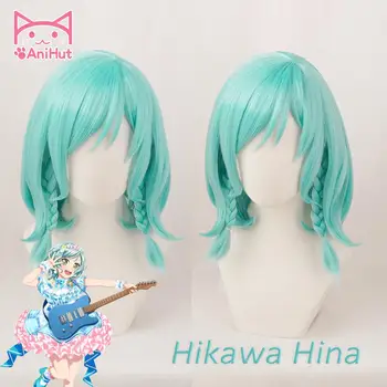 【AniHut] Vyzýva Hikawa Hina Parochňu Hra BanG Sen! Cosplay Parochňu Modrá Syntetické Ženy Vlasy Bandori Cosplay Hikawa Hina Kostým